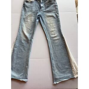 Women's Light Wash Flare Jeans - Light Blue